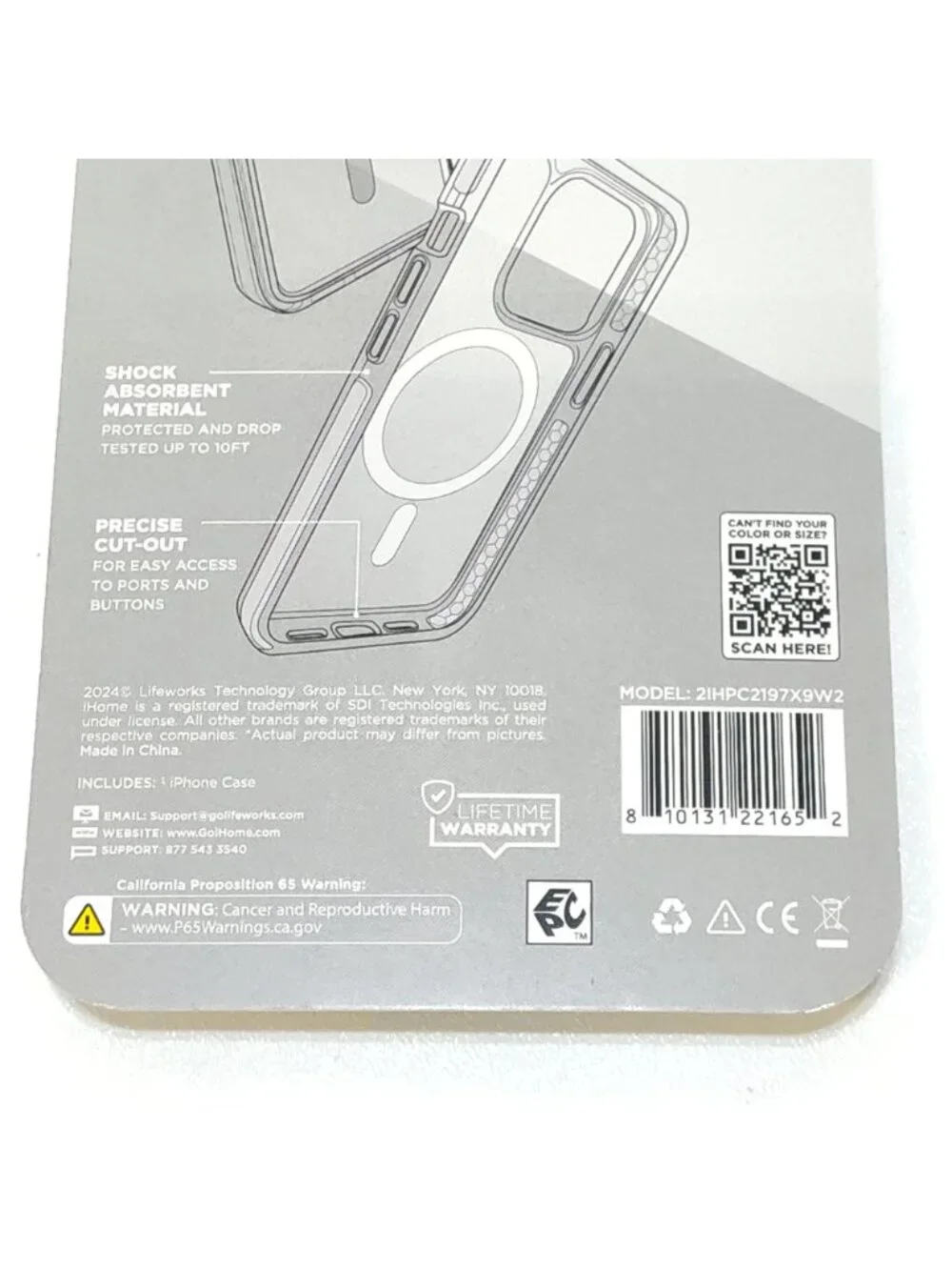 iHome Velo Case For iPhone 12 / 12 Pro MagSafe Compatible 10 Ft Drop Protection